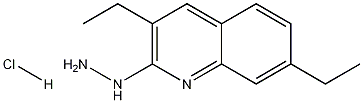 3,7-Diethyl-2-hydrazinoquinoline hydrochloride Struktur