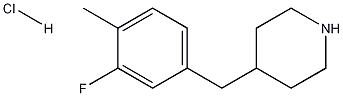 4-(3-Fluoro-4-methyl-benzyl)-piperidine hydrochloride Struktur