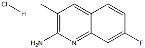 2-Amino-7-fluoro-3-methylquinoline hydrochloride Struktur