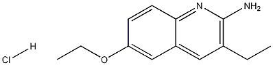 2-Amino-3-ethyl-6-ethoxyquinoline hydrochloride Struktur