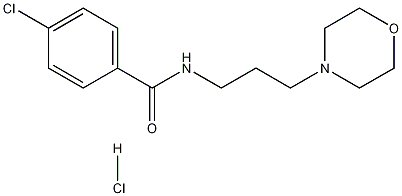 Benzamide, 4-chloro-N-(3-(4-morpholinyl)propyl)-, monohydrochloride Struktur