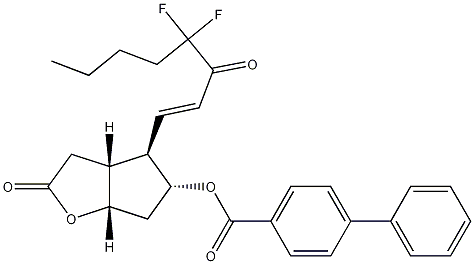 [1,1'-Biphenyl]-4-carboxylic acid [3aR-[3aa,4a(E),5b,6aa]]-4-(4,4-difluoro-3-oxo-1-octenyl)hexahydro-2-oxo-2H-cyclopenta[b]furan-5-yl ester Struktur