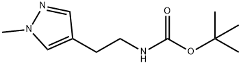 Tert-butyl 2-(1-methyl-1H-pyrazol-4-yl)ethylcarbamate Struktur