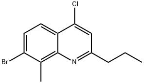 7-Bromo-4-chloro-8-methyl-2-propylquinoline Struktur