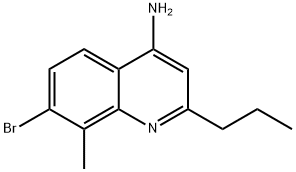 4-Amino-7-bromo-8-methyl-2-propylquinoline Struktur