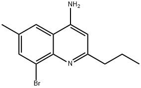 4-Amino-8-bromo-6-methyl-2-propylquinoline Struktur