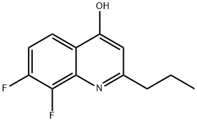 7,8-Difluoro-4-hydroxy-2-propylquinoline Struktur