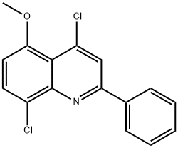 4,8-Dichloro-5-methoxy-2-phenylquinoline Struktur