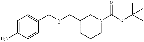 3-[(4-Amino-benzylamino)-methyl]-piperidine-1-carboxylic acid tert-butyl ester Struktur