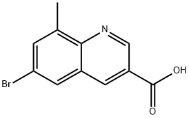 6-Bromo-8-methylquinoline-3-carboxylic acid Struktur