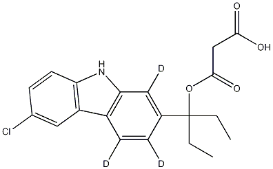 Diethyl-(6-chloro-2-carbazolyl)methyl-d3 Malonate Struktur