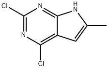 2,4-Dichloro-6-methyl-7H-pyrrolo[2,3-d]pyrimidine Struktur