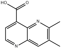 6,7-Dimethyl-1,5-naphthyridine-4-carboxylic acid Struktur