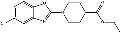 ethyl 1-(5-chlorobenzo[d]oxazol-2-yl)piperidine-4-carboxylate Struktur