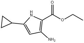 Ethyl 3-amino-5-cyclopropyl-1H-pyrrole-2-carboxylate Struktur