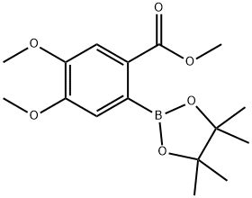 Methyl 4,5-dimethoxy-2-(4,4,5,5-tetramethyl-1,3,2-dioxaborolan-2-yl)benzoate Struktur