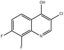 3-Chloro-7,8-difluoro-4-hydroxyquinoline Struktur