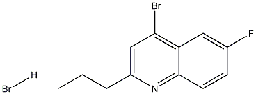 4-Bromo-6-fluoro-2-propylquinoline hydrobromide Struktur