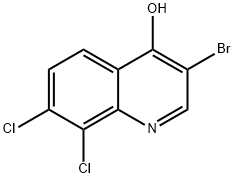 3-Bromo-7,8-dichloro-4-hydroxyquinoline Struktur