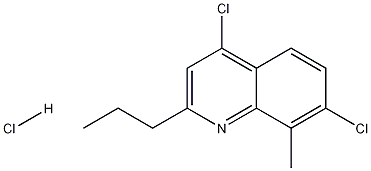 4,7-Dichloro-8-methyl-2-propylquinoline hydrochloride Struktur