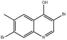 3,7-Dibromo-4-hydroxy-6-methylquinoline Struktur