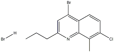 4-Bromo-7-chloro-8-methyl-2-propylquinoline hydrobromide Struktur