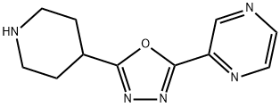 2-(5-(Piperidin-4-yl)-1,3,4-oxadiazol-2-yl)pyrazine Struktur