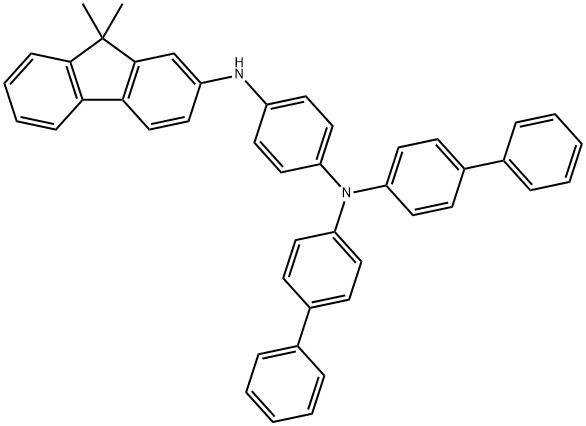 N1,N1-Bis([1,1'-biphenyl]-4-yl)-N4-(9,9-dimethyl-9H-fluoren-2-yl)-1,4-benzenediamine Struktur