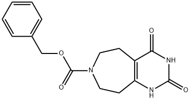 benzyl 2,4-dioxo-3,4,5,6,8,9-hexahydro-1H-pyrimido[4,5-d]azepine-7(2H)-carboxylate Struktur