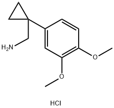 (1-(3,4-dimethoxyphenyl)cyclopropyl)methanamine hydrochloride Struktur