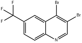 3,4-Dibromo-6-trifluoromethylquinoline Struktur