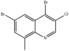 3-Chloro-4,6-dibromo-8-methylquinoline Struktur