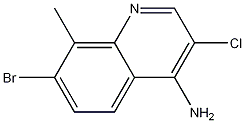 4-Amino-7-bromo-3-chloro-8-methylquinoline Struktur