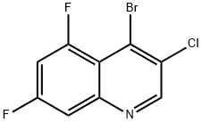 4-Bromo-3-chloro-5,7-difluoroquinoline Struktur