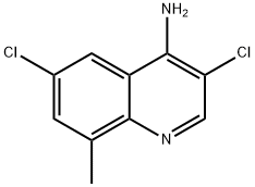 4-Amino-3,6-dichloro-8-methylquinoline Struktur