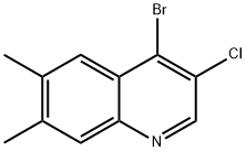 4-Bromo-3-chloro-6,7-dimethylquinoline Struktur