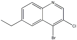 4-Bromo-3-chloro-6-ethylquinoline Struktur