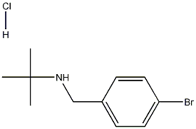 N-(4-Bromobenzyl)-2-methylpropan-2-amine hydrochloride Struktur