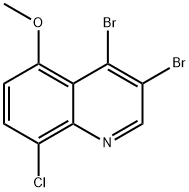 8-Chloro-3,4-dibromo-5-methoxyquinoline Struktur