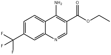 4-Amino-7-(trifluoromethyl)quinoline-3-carboxylic acid ethyl ester Struktur