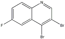 3,4-Dibromo-6-fluoroquinoline Struktur