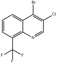 4-Bromo-3-chloro-8-trifluoromethylquinoline Struktur