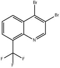 3,4-Dibromo-8-trifluoromethylquinoline Struktur