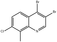 7-Chloro-3,4-dibromo-8-methylquinoline Struktur