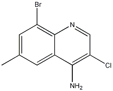 4-Amino-8-bromo-3-chloro-6-methylquinoline Struktur