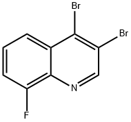 3,4-Dibromo-8-fluoroquinoline Struktur