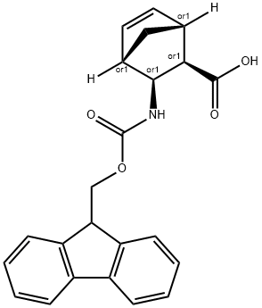 3-(exo-9-Fluorenylmethoxycarbonylamino)bicyclo[2.2.1]hept-5-ene-2-exo-carboxylic acid Struktur