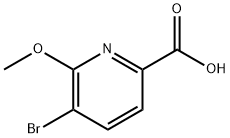 5-Bromo-6-methoxypyridine-2-carboxylic acid Struktur