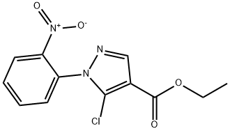 ethyl 5-chloro-1-(2-nitrophenyl)-1H-pyrazole-4-carboxylate Struktur