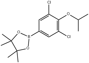 3,5-DICHLORO-4-ISOPROPOXYPHENYLBORONIC ACID, PINACOL ESTER, 1218790-28-3, 結(jié)構(gòu)式